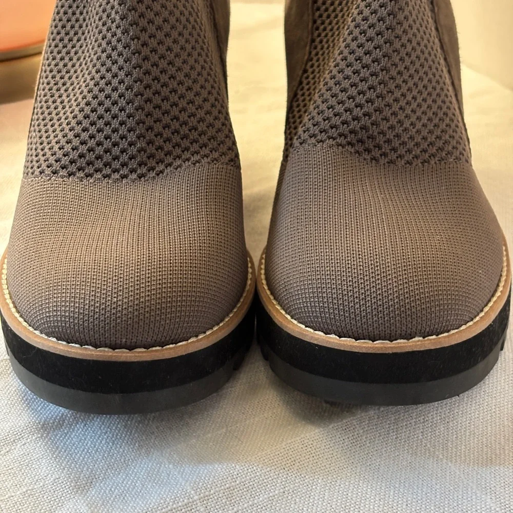 Eileen Fisher Gray Wedge Ankle Boots Women’s Size 11M Career Winter - Picture 3 of 12